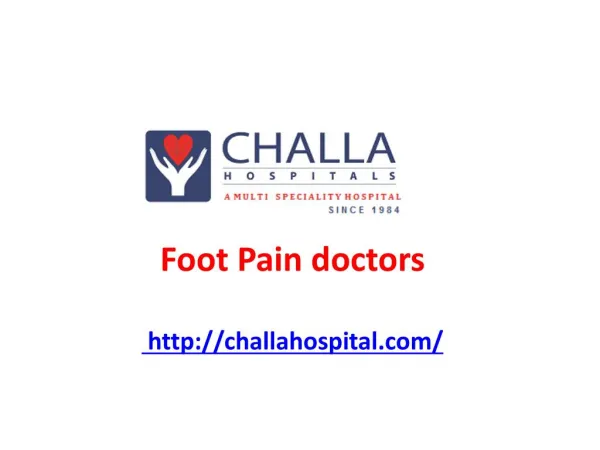 Foot Pain doctors in Ameerpet Hyderabad