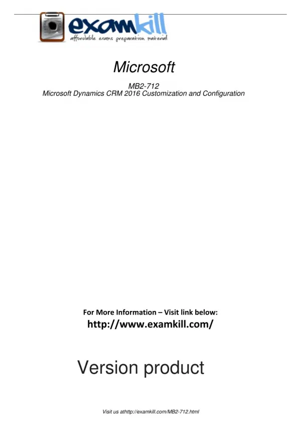 MB2-712 PDF Exams