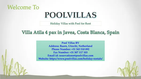 Villa Atila 4 pax for 4 people in Javea, Costa Blanca, Spain