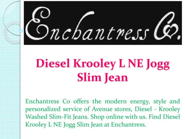 Diesel Krooley L NE Jogg Slim Jean