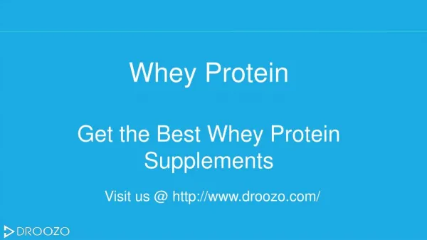 Buy the Best Whey Protein Supplements Online in India | Droozo.com