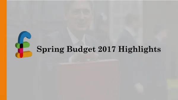 Spring Budget 2017 Highlights