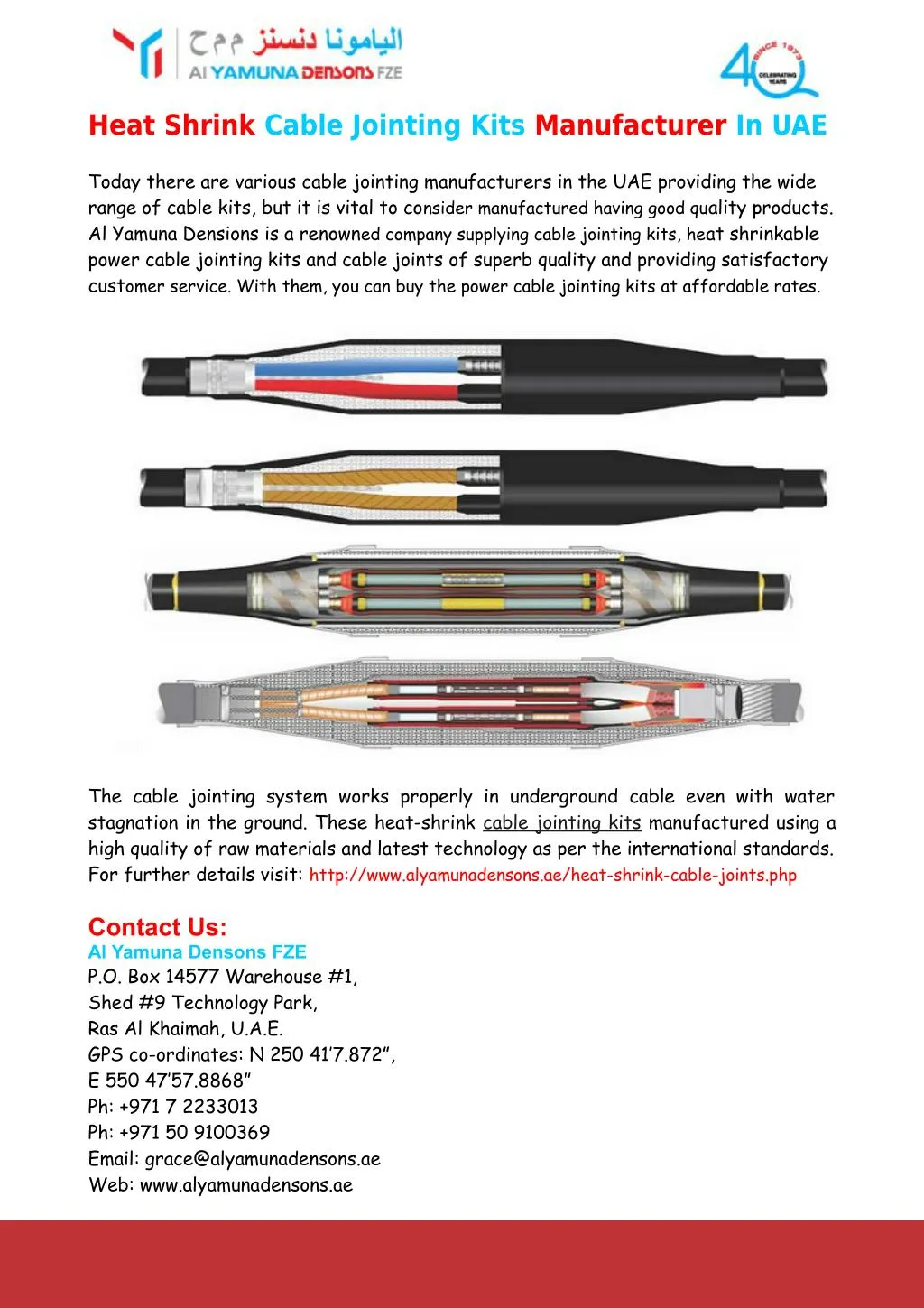 heat shrink cable jointing kits manufacturer