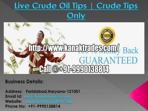 Live Crude Oil Tips | Crude Tips Only