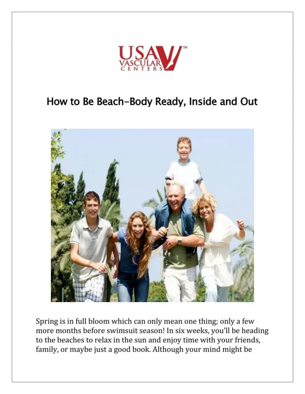 How to Be Beach-Body Ready, Inside and Out