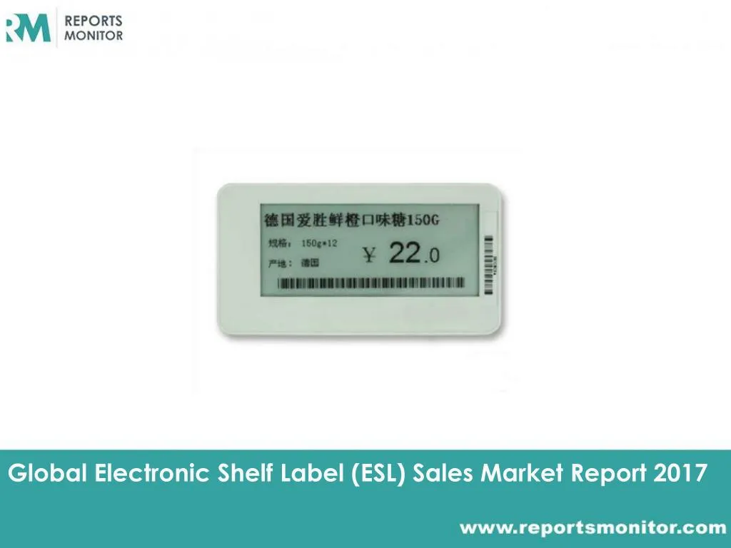 global electronic shelf label esl sales market report 2017