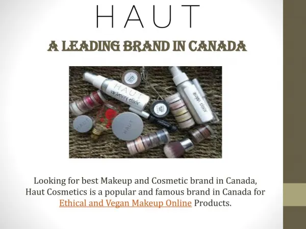 Haut Cosmetics Custom Blend Makeup Online