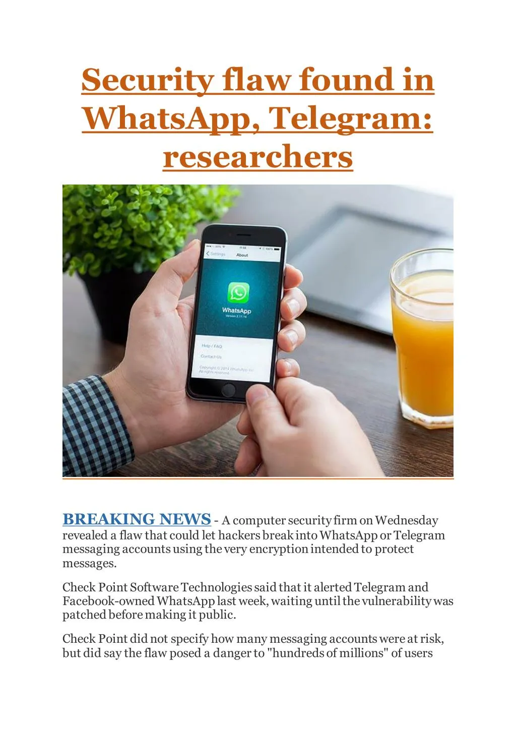 security flaw found in whatsapp telegram
