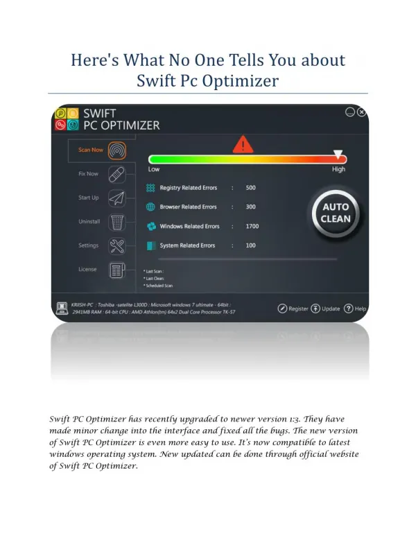 Swift PC Optimizer