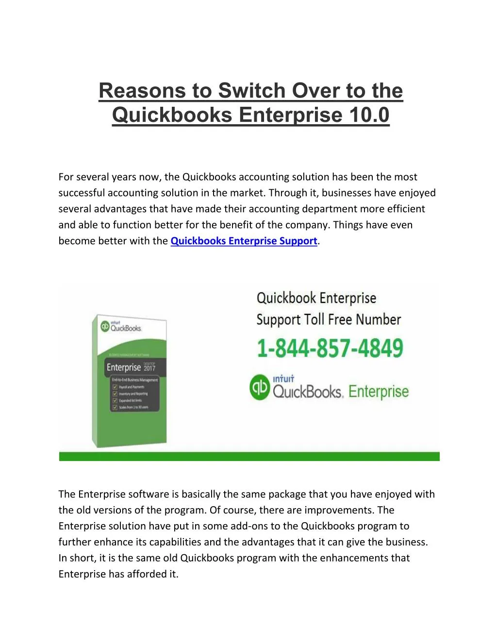 reasons to switch over to the quickbooks