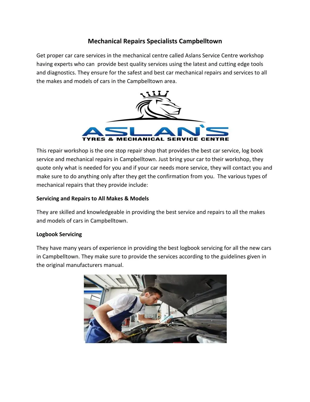 mechanical repairs specialists campbelltown
