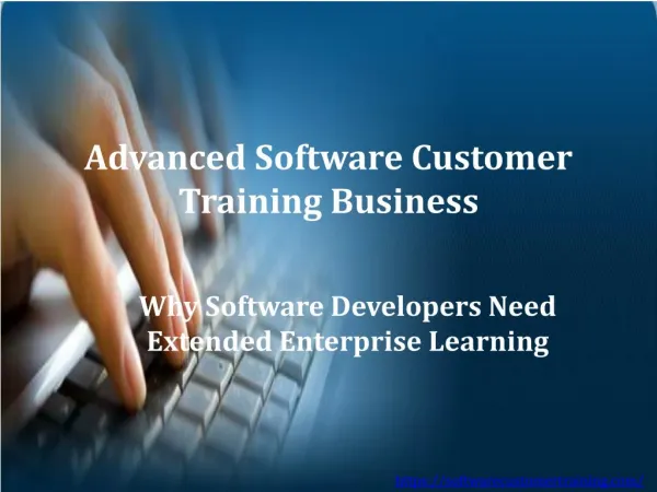 Advanced Software Customer Training Business