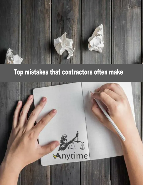 Top mistakes that contractors often make