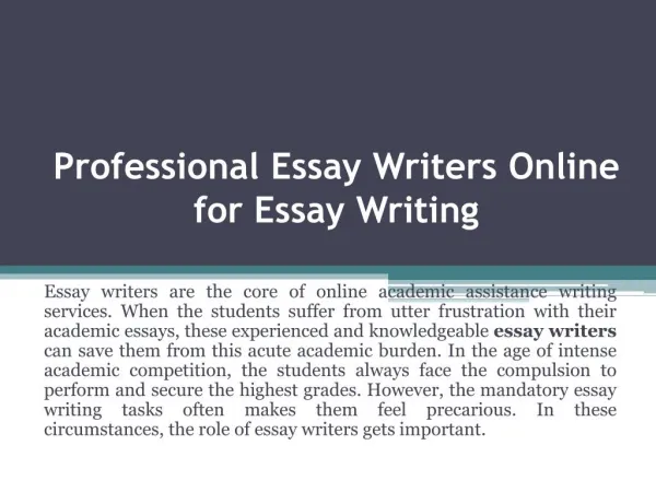 Essay Writers - Hire Best Essay Writer only from EssayGator.com