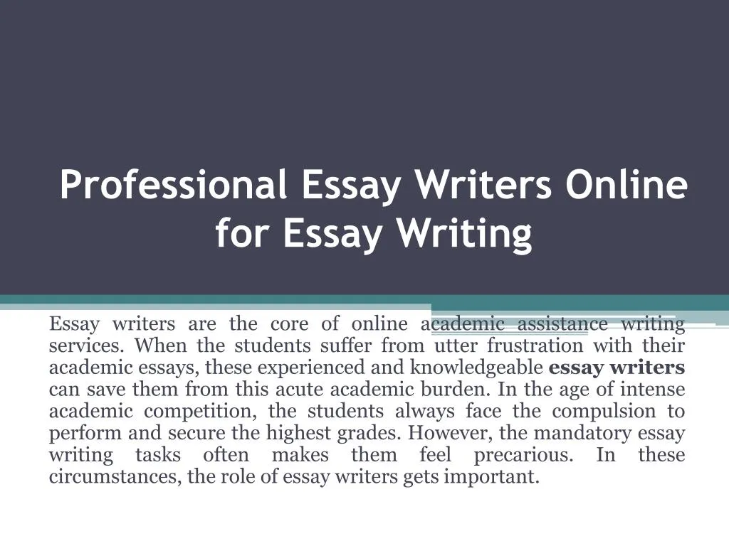 professional essay writers online for essay writing
