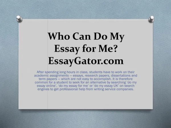 Do My Essay- Online Do My Essay Australia by Essaygator Experts