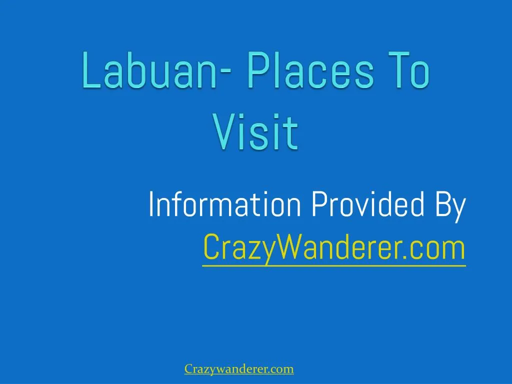 labuan places to visit