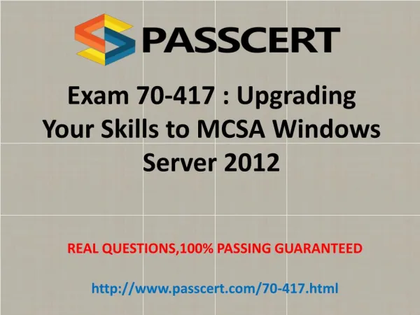 Microsoft 70-417 exam practice test