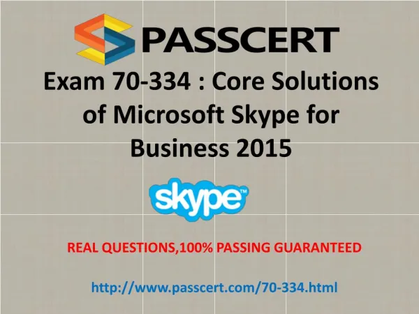 Skype for Business 70-334 dumps