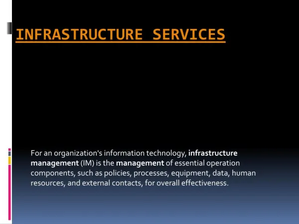 Infrastructure Services | An Efficient Way to Improve IT infrastructure