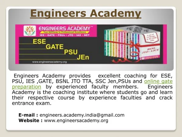 Online Engineers Academy: Provides Mock Test for GATE