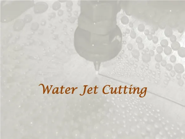 Waterjet Cutting