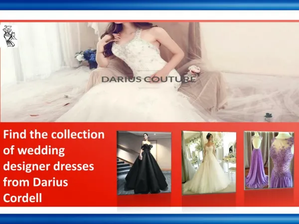 Online perfect custom dresses of Darius Cordell at the lowest price