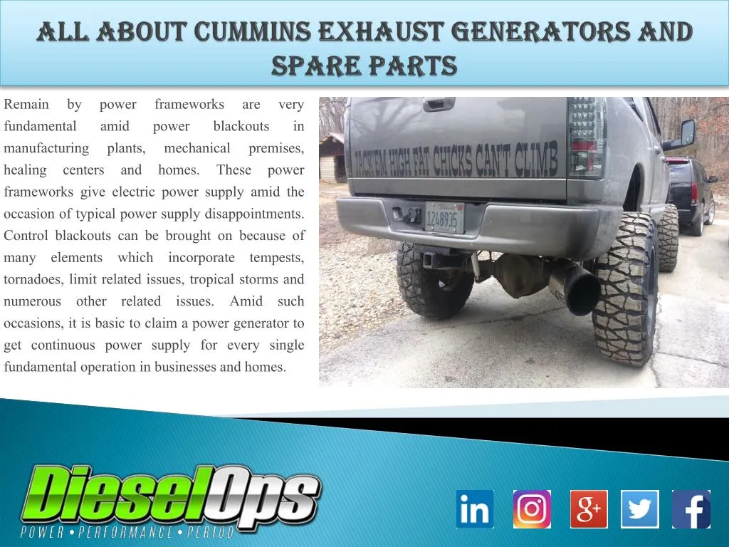 all about cummins exhaust generators and spare parts