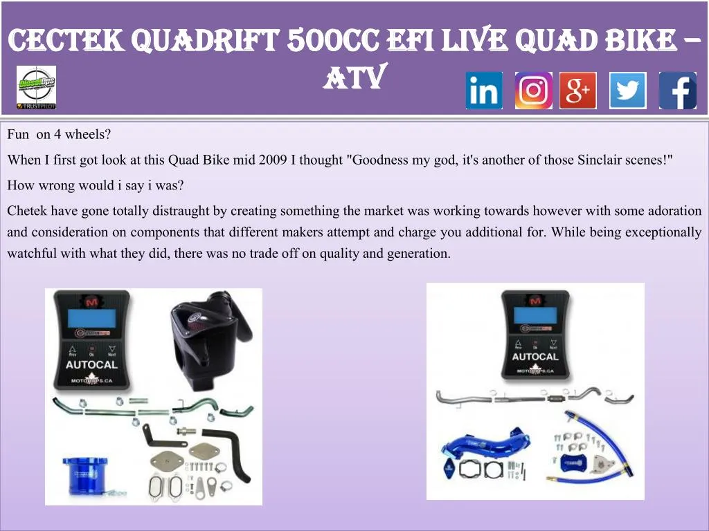 cectek quadrift 500cc efi live quad bike atv