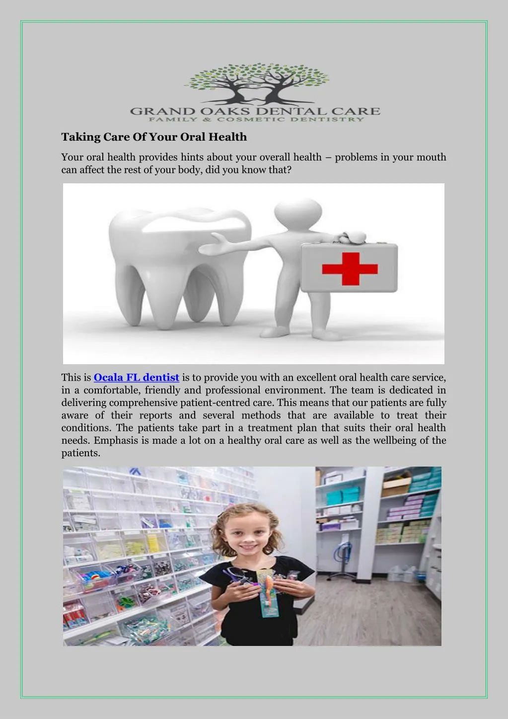 taking care of your oral health