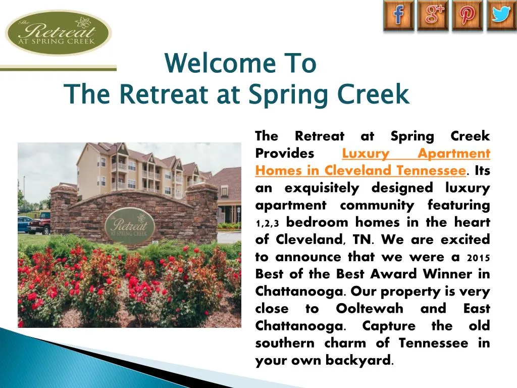 welcome to the retreat at spring creek