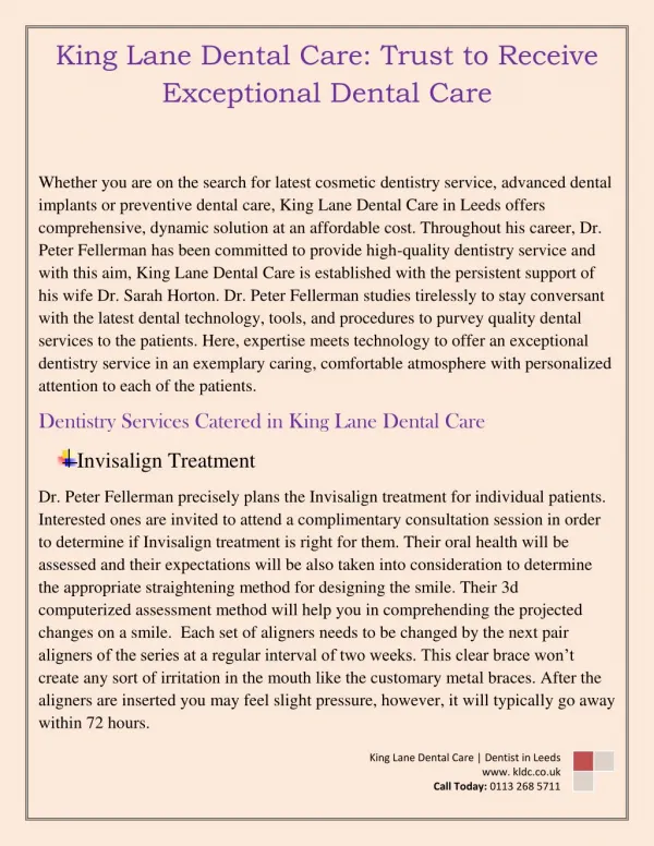 King Lane Dental Care: Optimal Choice for your Oral Health