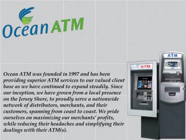 Without Charge ATM Placement By Ocean ATM