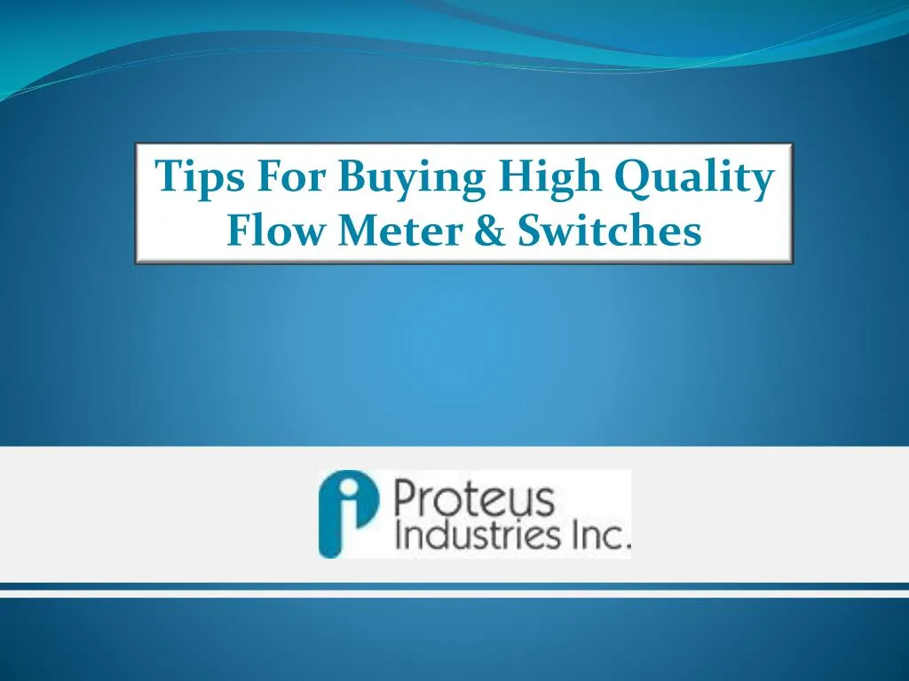 tips for buying high quality flow meter switches