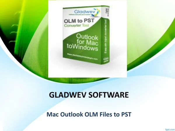 Mac Outlook OLM Files to PST