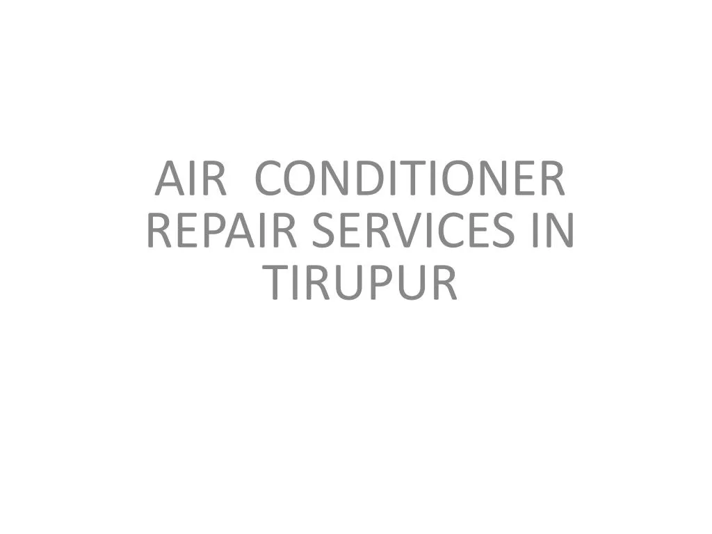 air conditioner repair services in tirupur