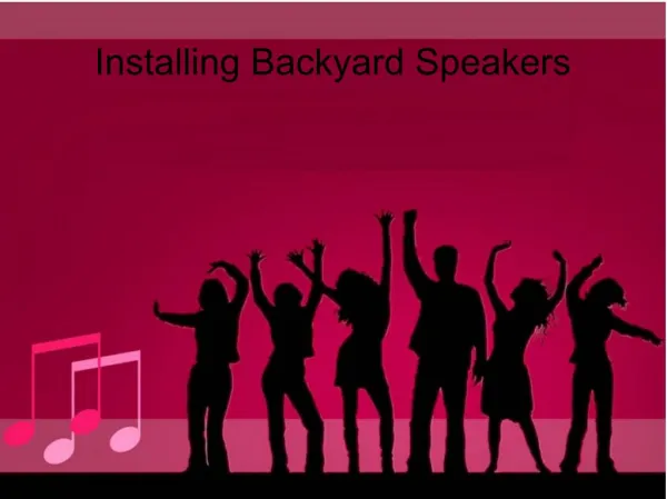 Installing Backyard Speakers