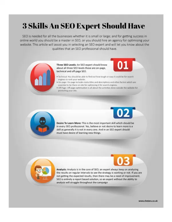 Know Three Skills An SEO expert should have!