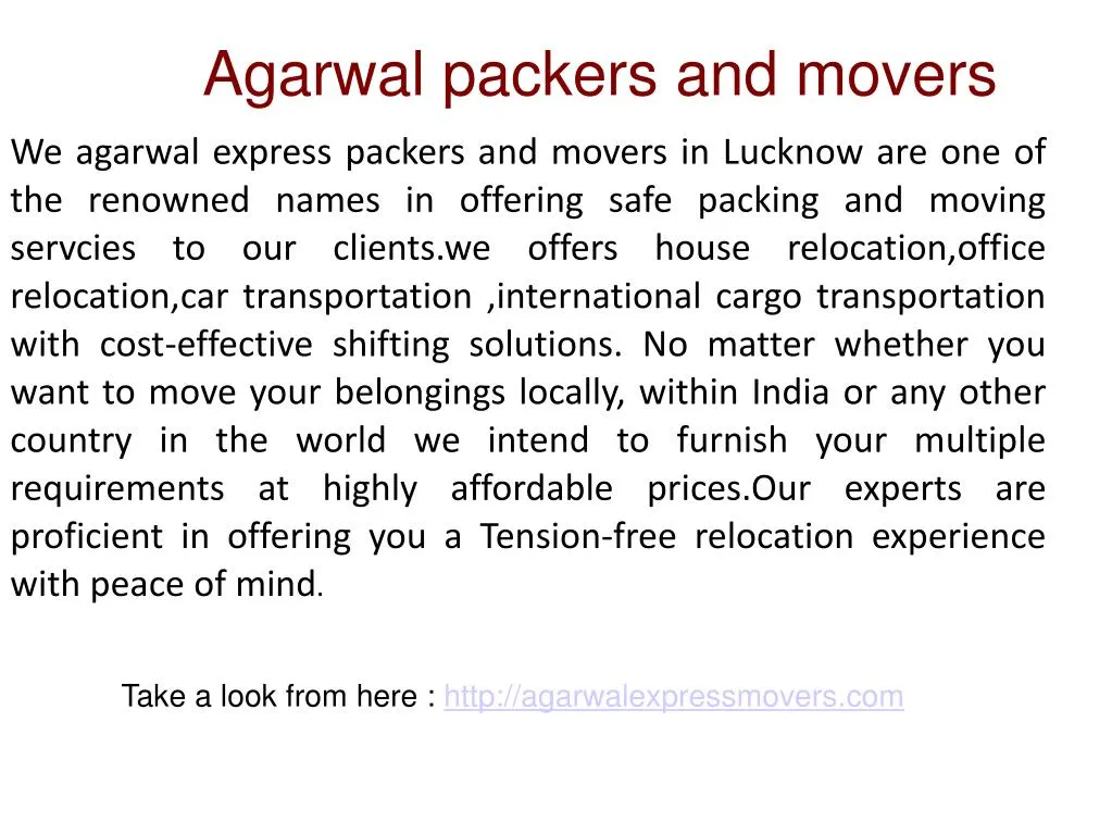 agarwal packers and movers