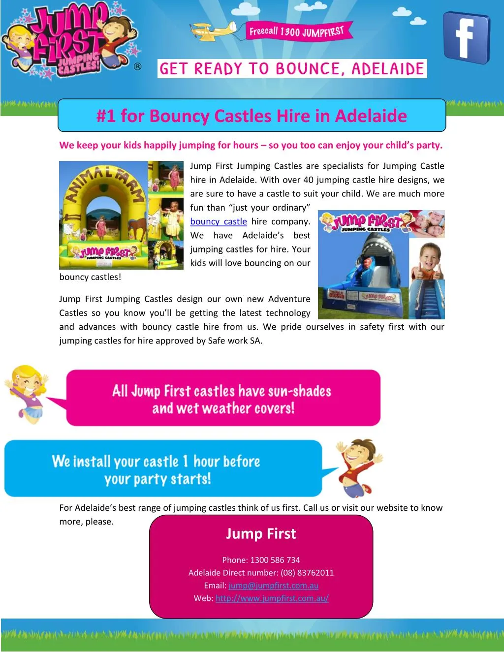 1 for bouncy castles hire in adelaide