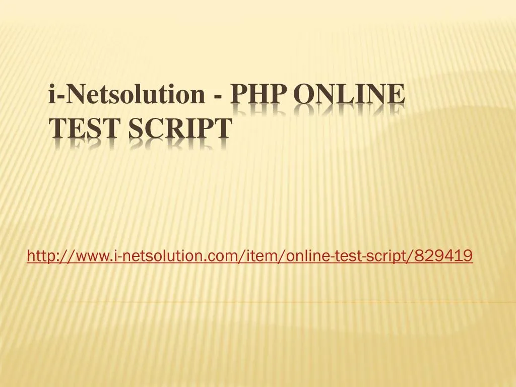 http www i netsolution com item online test script 829419