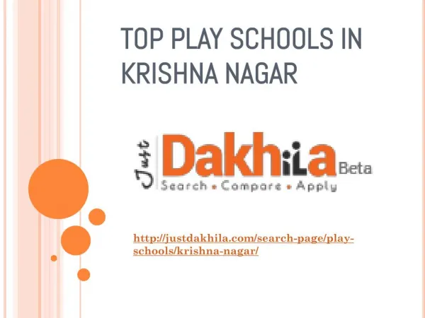 Best Play School in Krishna Nagar