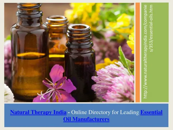 Buy Essential Oil Online from Leading Manufacturer – Natural Therapy India