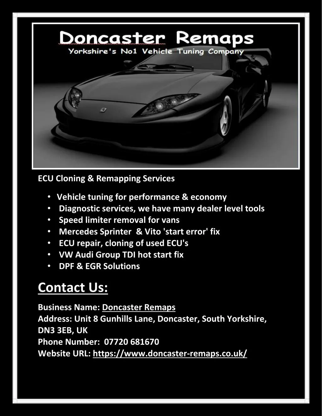 ecu cloning remapping services