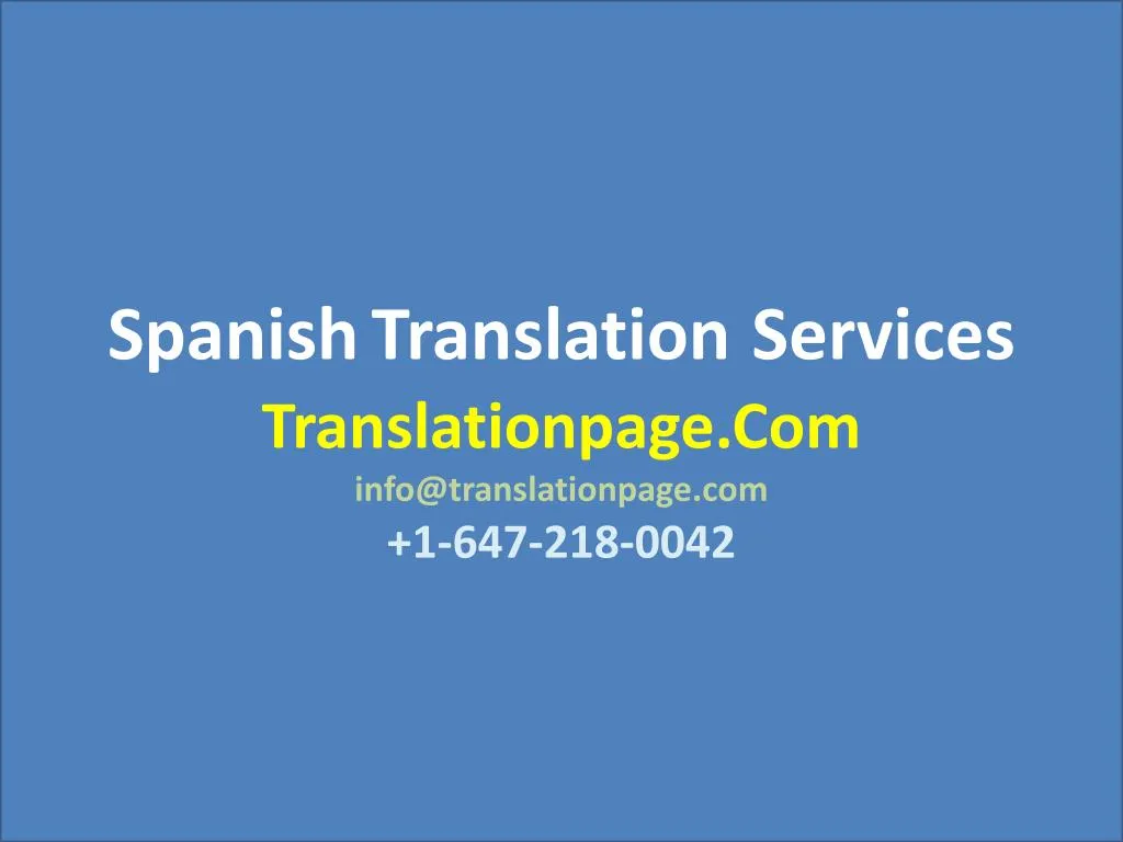 spanish translation services translationpage
