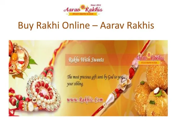 Buy Rakhi Online From Aarav Rakhis