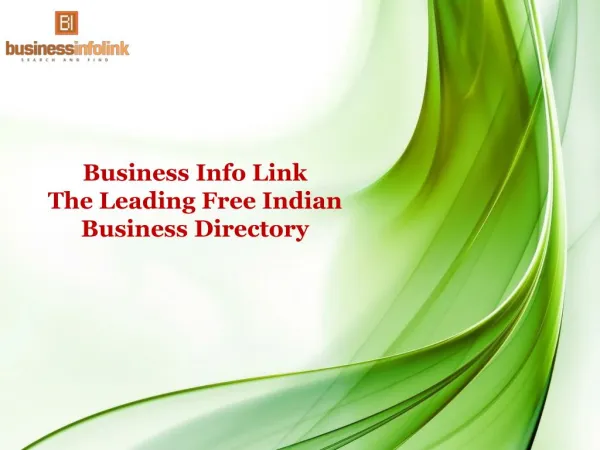 Business Info Link: The Leading Free Indian Business Directory