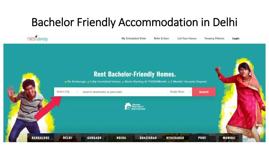 bachelor friendly accommodation in delhi