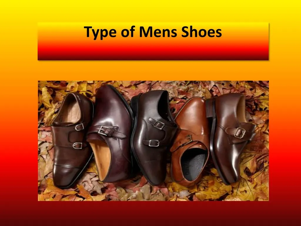type of mens shoes