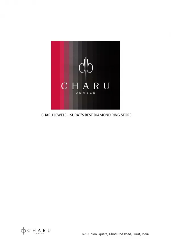 Charujewels - Surat best diamond ring store